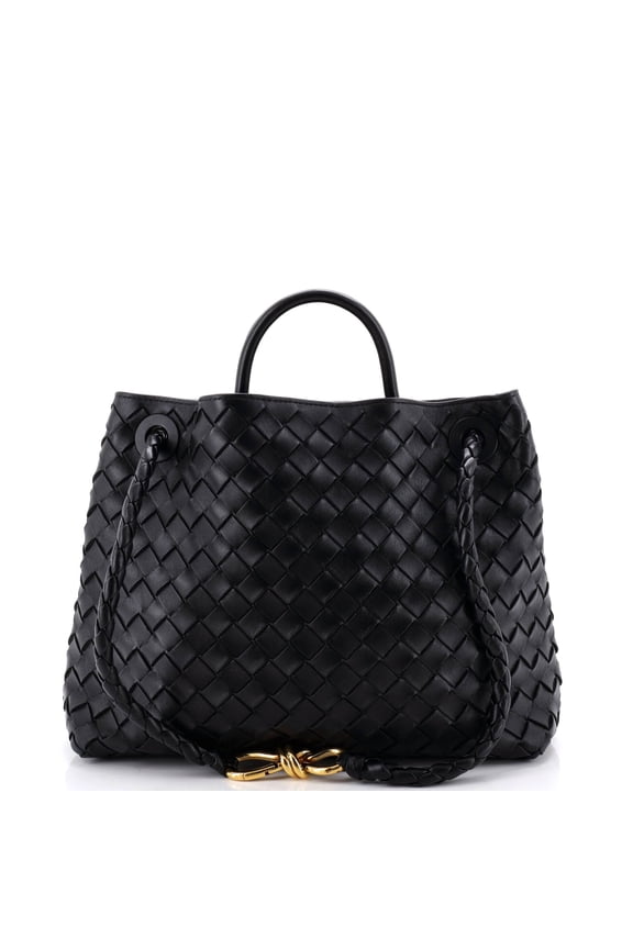 Pre-Owned Andiamo Top Handle Bag Intrecciato Nappa Medium By Rebag