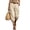Beige, variant on Womens High Waist Cargo Capri Pants with Multi Flap Pockets Drawstring Hem Cropped Trousers Casual Outdoor Hiking Travel Pants Army Green,S