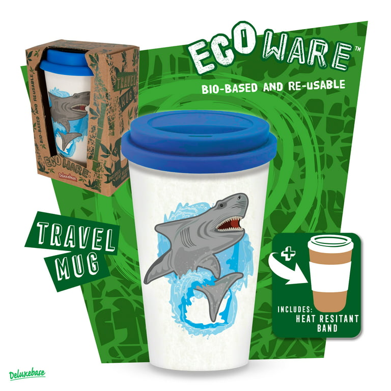 Ecoware Reusable Travel Mug - Shark from Deluxebase. 400ml Eco-Friendly  Animal Coffee Mug. Sustainable cups for hot drinks such as tea and coffee  made