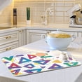 thumbnail image 6 of Yayeee Dish Drying Mat for Kitchen Counter 16"x18" Microfiber Absorbent Pad, Green Simple Triangles, 6 of 7