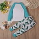 thumbnail image 5 of Odeerbi 1-9 Años Niños Niñas Pijama de Algodón Otoño Pantalones de Manga Larga Raglan Tops Set Suave Dinosaurio Imprimir Sleepwear, 5 of 9