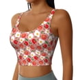 thumbnail image 2 of Goofa Tomatoes Printed Sports Bras for Women, High Impact Running Bra Workout Crop Tank Tops Longline Sports Bra Push up-, 2 of 9
