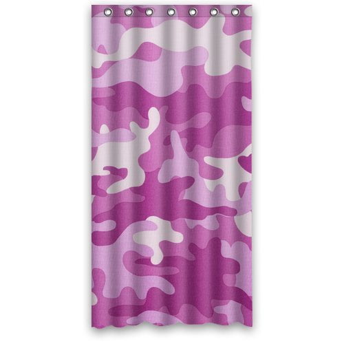 Mohome Pink Camouflage Shower Curtain, Pink Camo Shower Curtain
