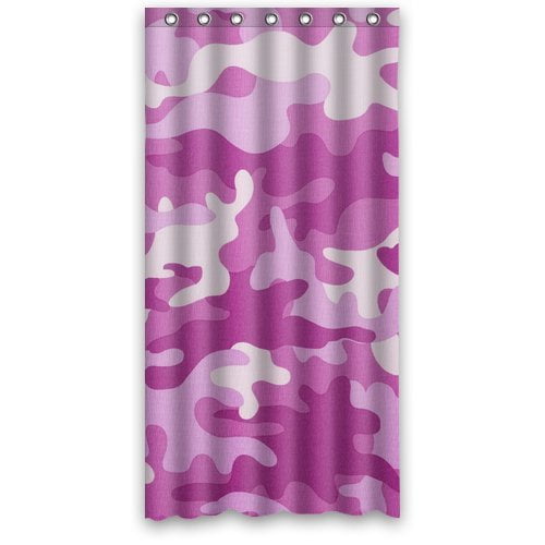 Mohome Pink Camouflage Shower Curtain Waterproof Polyester Fabric Size 48x72 Inches Com Mohome Pink Camouflage Shower Curtain, Pink Camo Shower Curtain