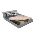 thumbnail image 2 of Ambesonne Beach Fitted Sheet & Pillow Sham Set, Ocean Coastline Nature, Queen, Multicolor, 2 of 2