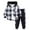 Black, variant on Lenpel Toddler Fall Outfits Plaid Long Sleeve Button down Hooded Shacket Sweatpants 2 Pcs Clothing Set for Girls Boys