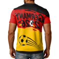 thumbnail image 7 of 2026 Soccer Cup Retro Jersey Henley for Men, Short Sleeve Button Neck Graphic Tee with Country Flag & Ball Print for Game Day & Summer Casual Yellow XL, 7 of 7