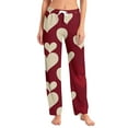 thumbnail image 2 of Womens Valentines Day Pajama Pants Holiday Elastic Waist Cute Valentine's Day Pajama Pants Comfy Drawstring Sleepwear Long Pajamas Pants, 2 of 7