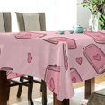 thumbnail image 5 of Yayeee Tablecloths 60" x 90" Rectangle Wrinkle Resistant Party Table Cover, Phones and Hearts, 5 of 8