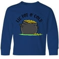 thumbnail image 3 of Inktastic St. Patrick's Day Lil' Pot of Gold Long Sleeve Youth T-Shirt, 3 of 5
