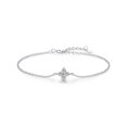 thumbnail image 2 of S925 Silver Clover Bracelet Full Diamond Bracelet, 2 of 2