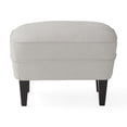 thumbnail image 6 of GDF Studio Ishtar Contemporary Fabric Tufted Club Chair and Ottoman Set, Natural and Dark Brown, 6 of 9