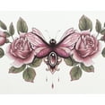thumbnail image 3 of Unique Bargains 1 Pce Tatouage Temporaire Réaliste Clavicule Faux Tatouages Rose Vert, 3 of 5