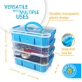 thumbnail image 4 of Bins Things 4 Trays Light Blue Craft Organizers & Storage Box, 4 of 8
