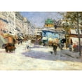 thumbnail image 3 of Abel-Truchet, Louis 14x11 Black Modern Framed Museum Art Print Titled - Rue Lepic-the corner of Rue Puget and Place Blanche, 3 of 5