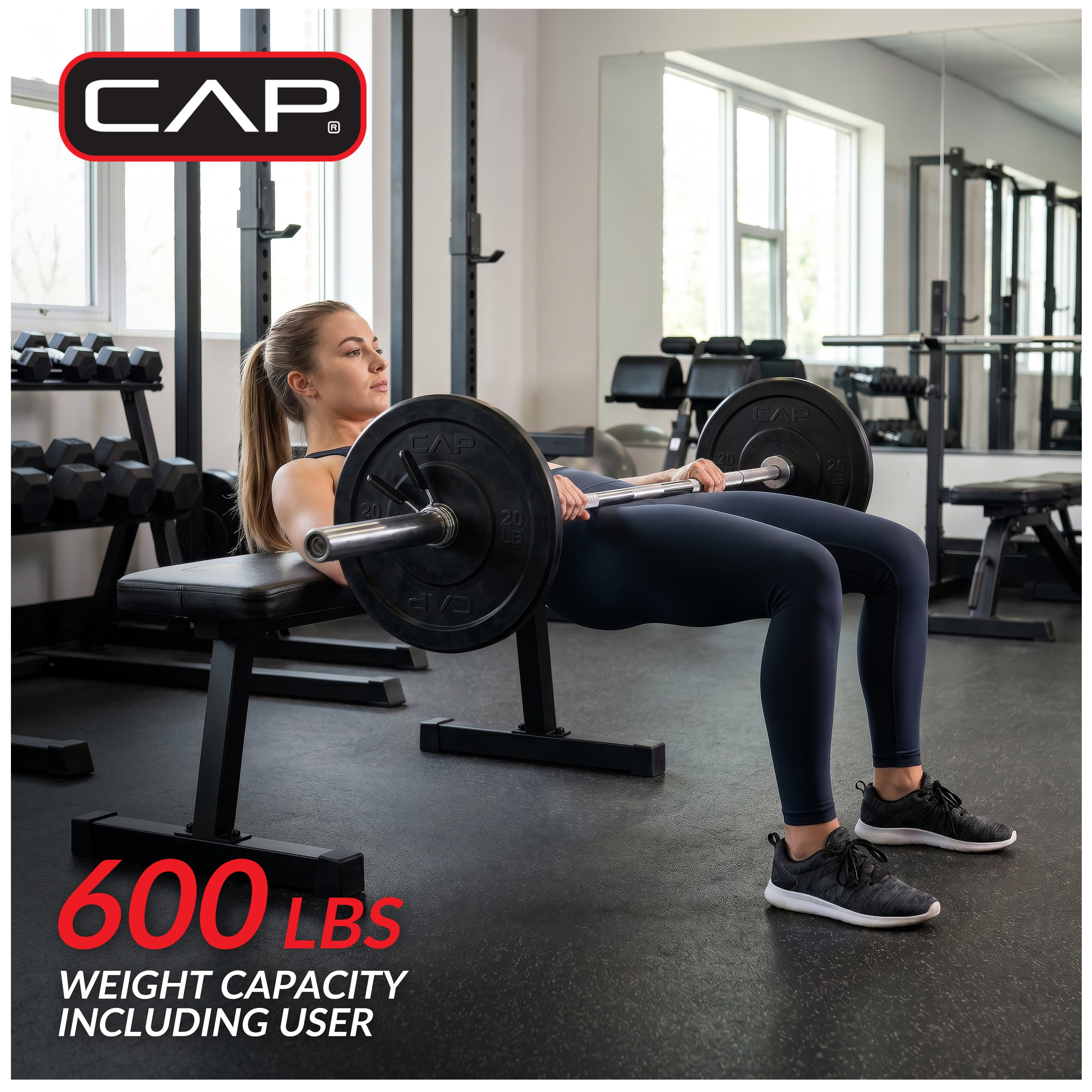 CAP Universal Flat Weight Bench, Black
