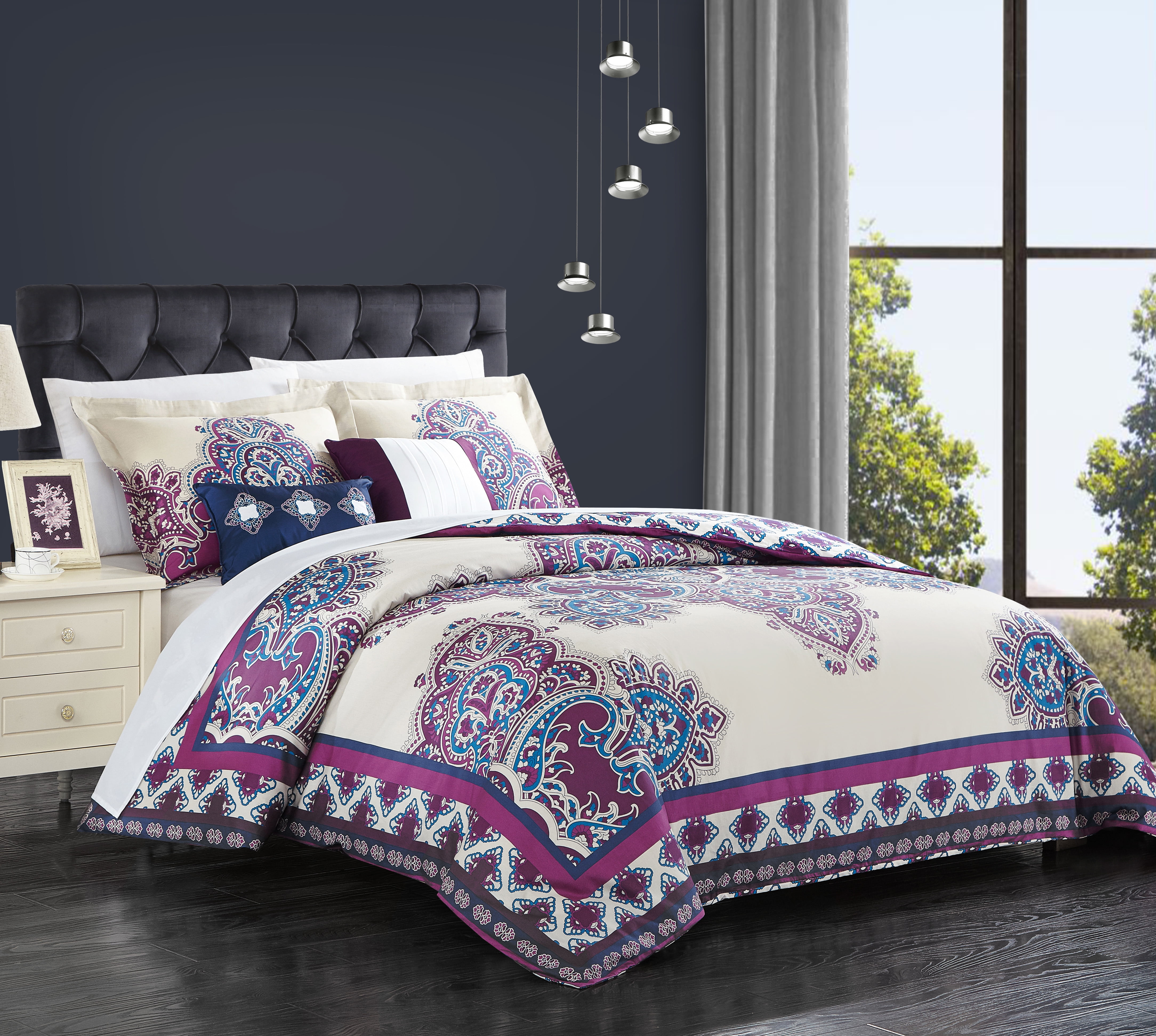Chic Home Safira 5 Piece Paisley Quilt Set King