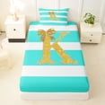 thumbnail image 3 of Erosebridal Bow K Letter Kids Twin Sheet Sets, Fashion Stripes Line Bedding, 3 Pieces, 3 of 5