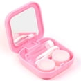 thumbnail image 1 of Portable Contact Lens Case Travel Kit Mirror +bottle + tweezers Container Holder (pink), 1 of 7
