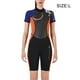 thumbnail image 2 of Traje de buceo traje de buceo de manga corta pantalones cortos de pareja de pieles de buceo de pareja traje de surf para snorkel nadando en agua fría naranja de mujer l 3mm sidaley OD017107-21, 2 of 6