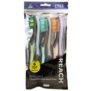 REACH Essentials Toothbrush, 6ct