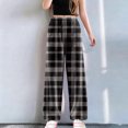 thumbnail image 2 of SGMVNU Womens Fleece Pajama Pants Plaid Cozy Loungewear Winter Warm Pj Bottoms Fuzzy Sleepwear Comfy Classic Homewear(Grey, M), 2 of 6