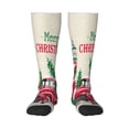 thumbnail image 2 of Lsque Merry Christmas 1 Printed Crew Socks Men's Women's LightWeight Thin Casual Calf Socks ,Knee High Socks,Cotton Socks, 2 of 9