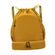 thumbnail image 3 of Mochila deportiva con cordón para gimnasio, para exteriores, con compartimento para zapatos, ideal para cumpleaños, natación, fútbol, ​​año Nuevo y Caqui, 3 of 8