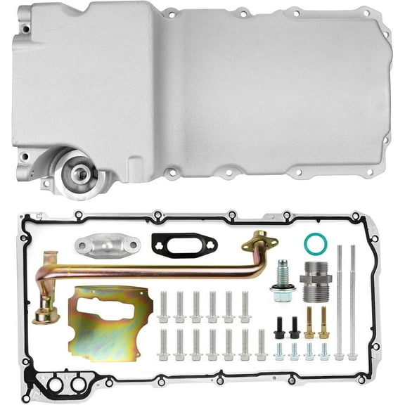 YIUIY 302-1 LS Swap Retrofit Aluminum Oil Pan Kit Compatible with GM Chevy GMC LS1 LS6 LS2 LS3 LS6 LSX 4.8 5.3L 5.7L 6.0L 6.2L Engines 1955-1987 Replaces 81074