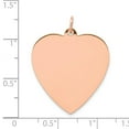 thumbnail image 2 of 14k Rose Gold Heart Disc Charm - 2.0 Grams - Measures 24.7x31.9mm, 2 of 2