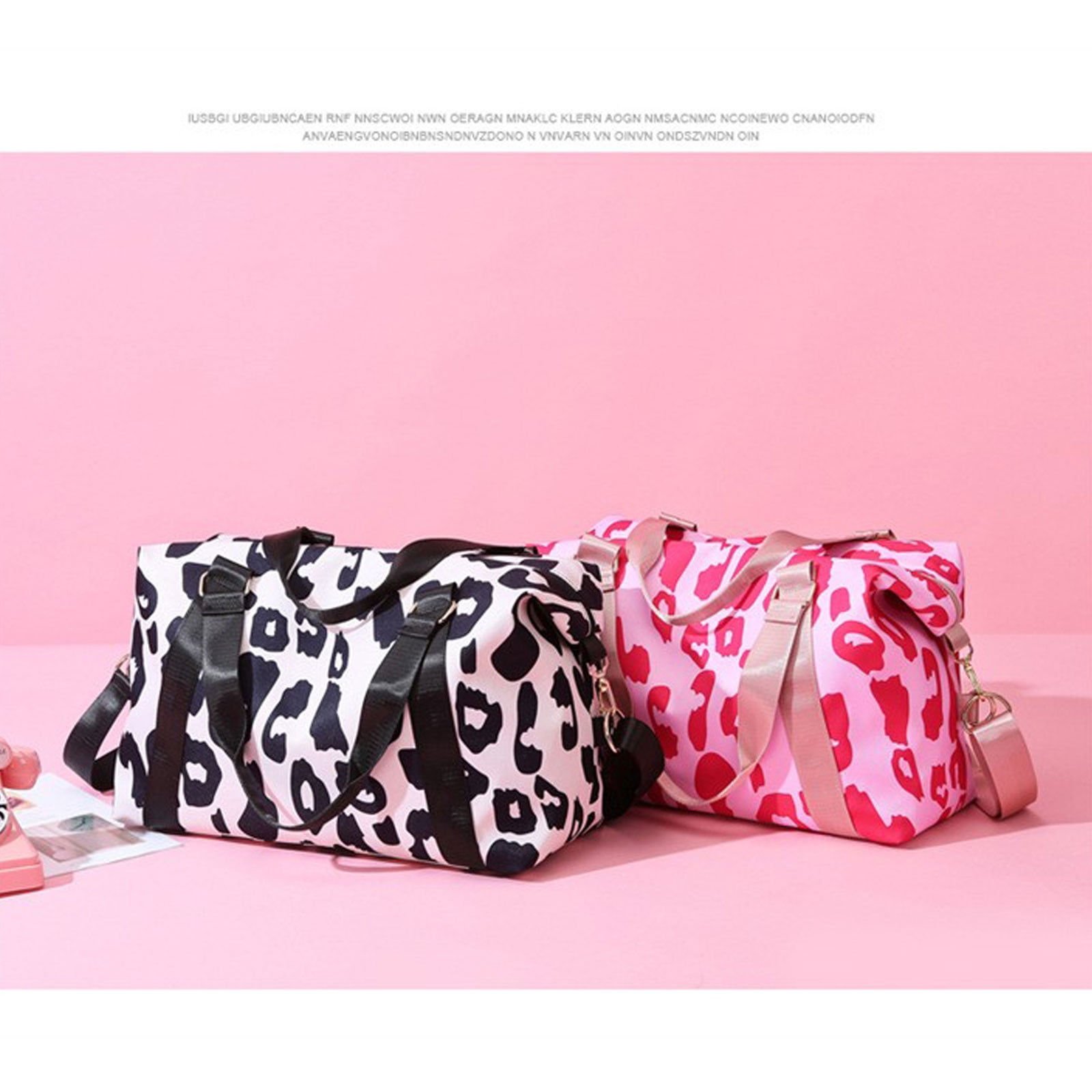 yilyih Duffle Bags for Travel Large Cow Print Travel Backpack Duffle Bags for Sports and Weekend Travel Large Capacity Lightweight Overnight Bags for