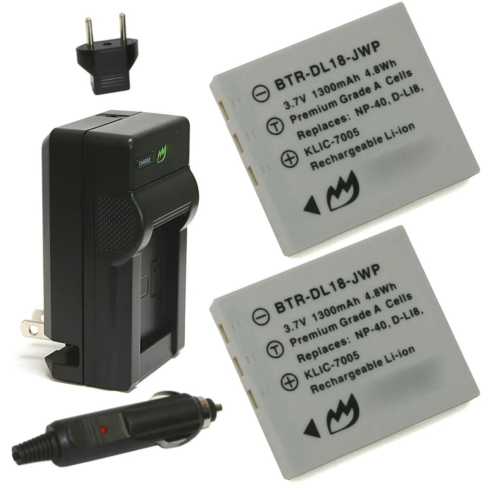 Replacement for Olympus Tough 8000 Battery (2-Pack, 1200mAh) and