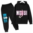 thumbnail image 3 of Conjunto de sudadera con capucha para niños de primavera, conjunto deportivo de 2 piezas, sudadera y pantalones, ropa para niños y niñas con estampado de Messi, ropa para bebés, 3 of 5