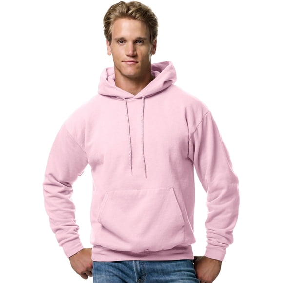 Hanes Mens ComfortBlend EcoSmart Pullover Hoodie Sweatshirt, 4XL, Pale Pink