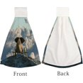 thumbnail image 6 of Hanging Towels 2 Pcs, Dish Towels Elephant and Dog Sit On A Mountain Top Absorbent Hand Towels with Hanging Loop Washcloth for Bathroom Kitchen, 6 of 6