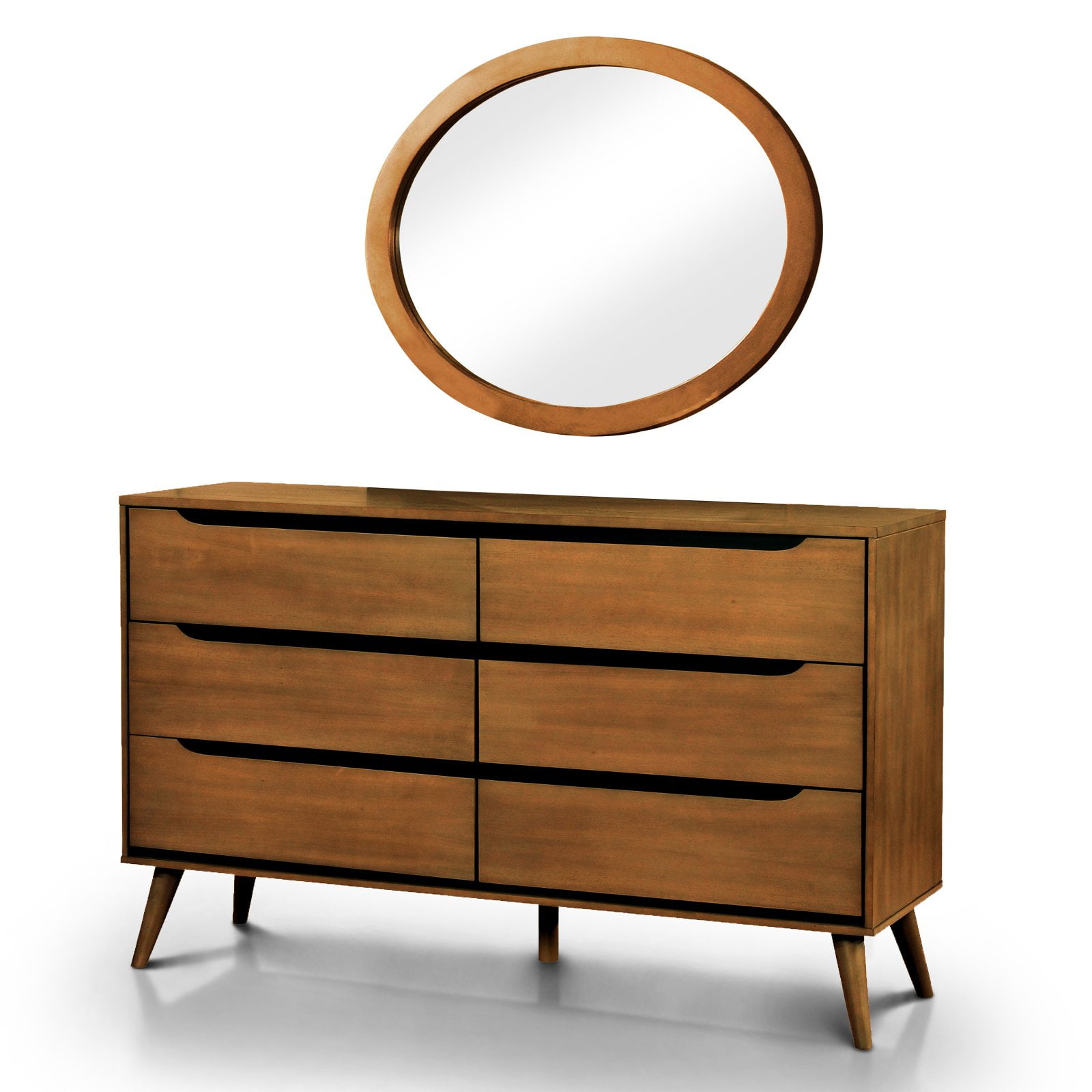 Furniture Of America Adina Mid Century Modern 6 Drawer Dresser And