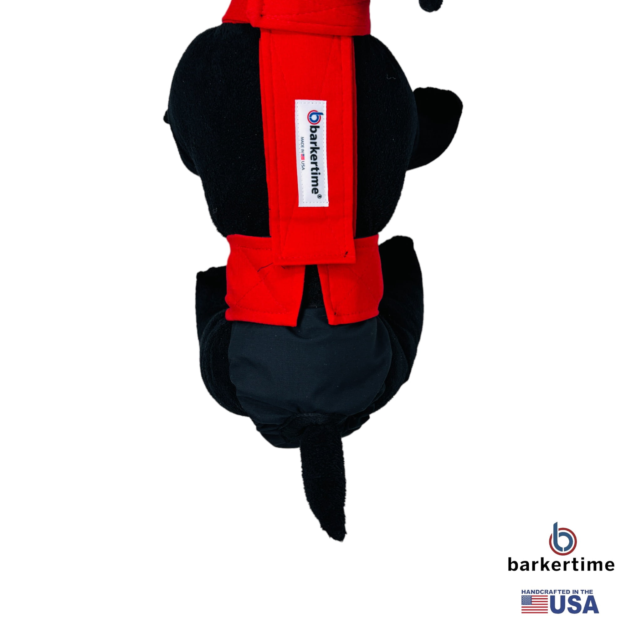 Barkertime Red and Black Dog Diaper Overall