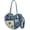 Blue, variant on Women's Cute Heart Shape Denim Wallet Denim Tote Bag Underarm Shoulder Bag Handbag