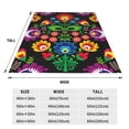 thumbnail image 3 of Bixox Fleece Blanket Traditional Floral Polish Pattern Super Soft Double-Sided Microfiber Flannel Blanket for Sofa, Bed, Couch,Suitable for All Seasons - 60"x50", 3 of 5