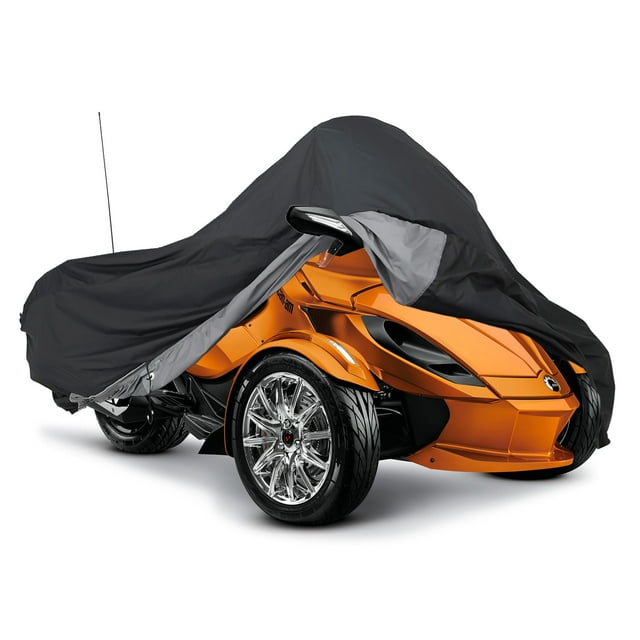 NEH Housse de Rangement Complète Compatible avec Can-Am Spyder ST 2012-2015 Limitée / Étanche, Tissu Résistant aux Intempéries, Noir