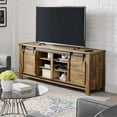 thumbnail image 3 of Modway Cheshire 71" Rustic Particleboard Sliding Door TV Stand in Walnut, 3 of 10