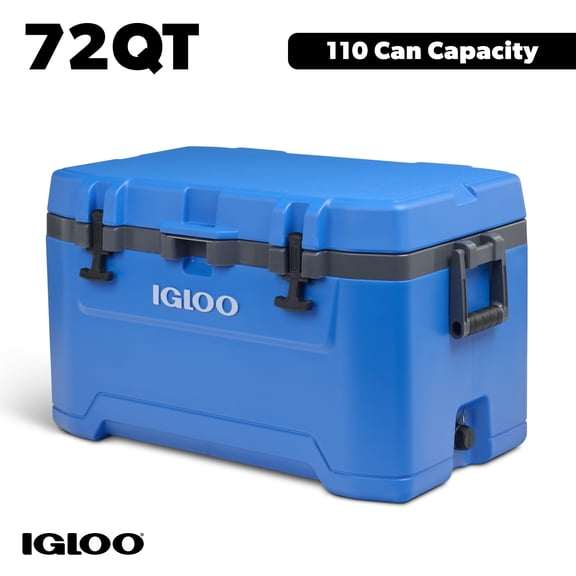 Igloo 72 QT Overland Ice Chest Cooler, Blue