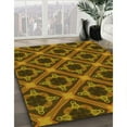 thumbnail image 3 of Ahgly Company Tapis Rond Lavable en Machine Intérieur Transitionnel Rouge Brun, 6 Pieds Rond, 3 of 7