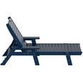 thumbnail image 3 of Costaelm Ensemble de Chaises Longues/table Inclinables en Plastique HDPE 3 Pcs avec Table d'Appoint, Bleu Marine, 3 of 6