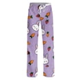 thumbnail image 4 of Adult Easter Pajamas Drawstring Stretch Waist Trendy Pjs Cute Rabbit Print Comfy Wide Leg Pants (Purple Pink,XL), 4 of 6