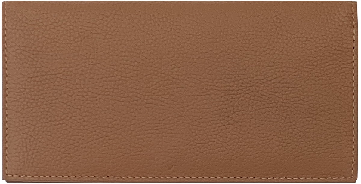 Light Brown Basic Leather Checkbook Cover - Walmart.com