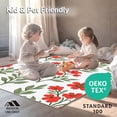 thumbnail image 4 of ODIKA 5'x7' Machine Washable Non-Slip Area Rug, Distressed Botanical Floral with Faded Petal Designs High Traffic Rug, Red, 572961, 4 of 5