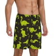 thumbnail image 2 of Fotbe Cute Cartoon Dinosaurs Pajama Shorts for Men, Men's Pajama Bottoms, Sleepwear,Short Pajama Pants-4X-Large, 2 of 9