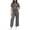 Dark Gray, variant on Womens 2 Piece Outfits Sweatsuit Short Sleeve Tops and Drawstring Waist Cropped Wide Leg Pants Lounge Workout Sets