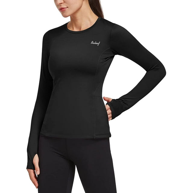 Hauts en Molleton Thermique pour Femmes à Manches Longues, Chandail de Course Athlétique avec Passe-Pouces et Poche à Fermeture Éclair